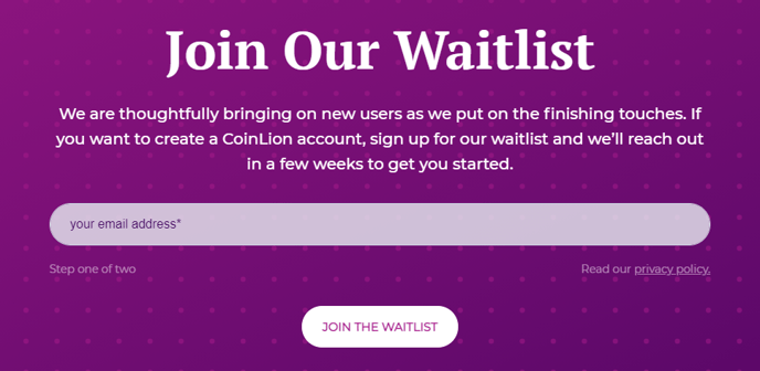 Join Waitlist step 1