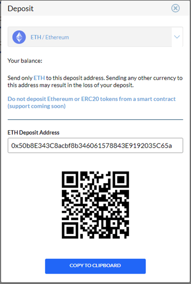 coinlion crypto deposit modal